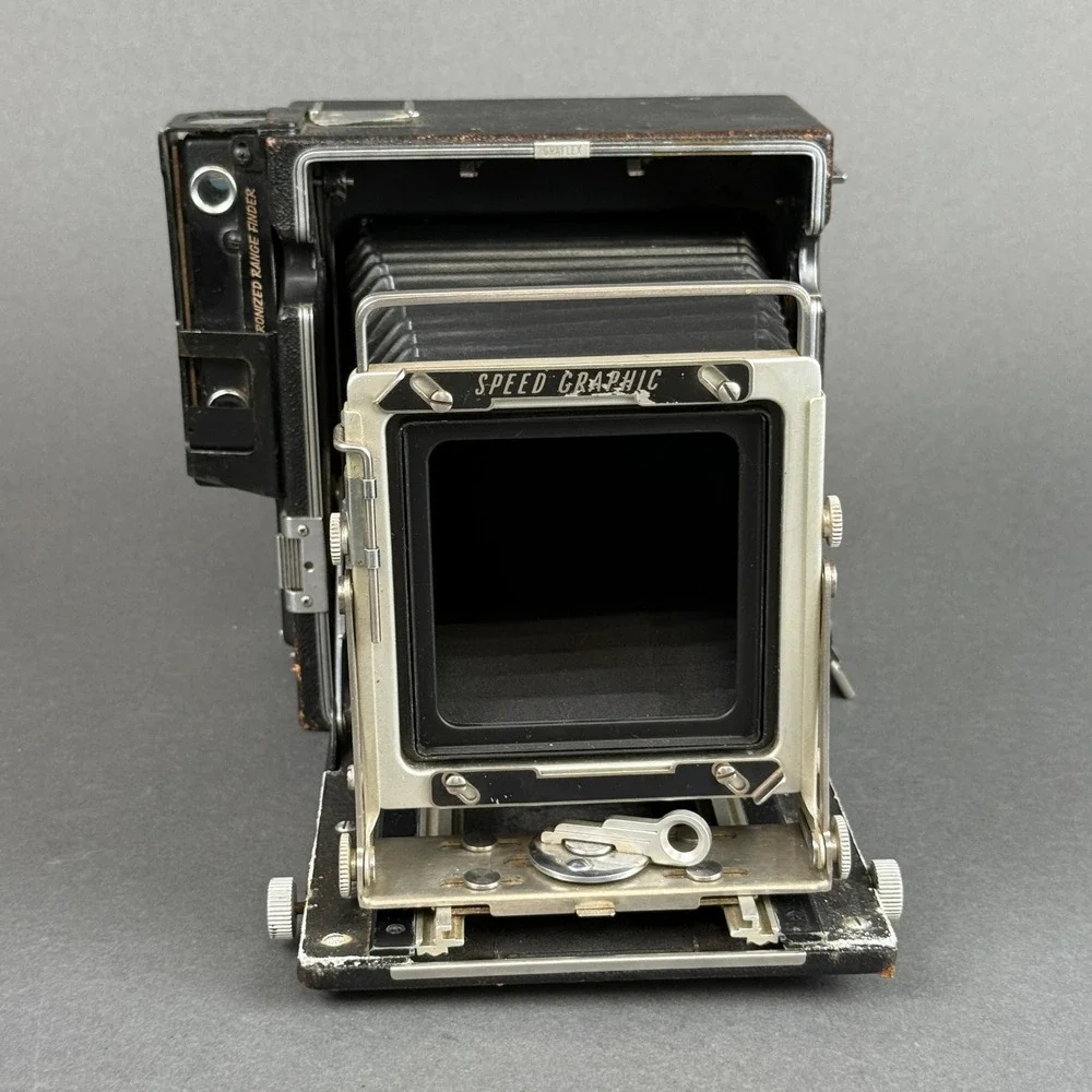 Graflex Speed Graphic Vintage 4x5 Press Camera Kalart Range Finder - For parts